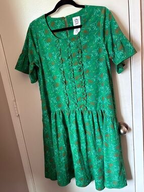 Disney Orange Bird Mini Dress with Ruffle Front
